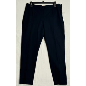 Michael Kors 14P 32 x 25.5 Side Zipper Navy Blue‎ Pants Stretch NWT Casual Work